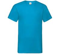 Fruit of the Loom Gents’ Valueweight V-Neck T-shirt - Turquoise - Large