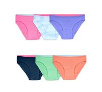 Fruit of the Loom Girl's Breathable Micro Mesh Bikini Knickers Underwear (6 Pack), 14, Assorted