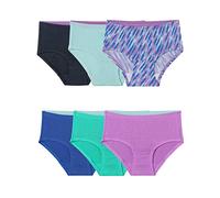 Fruit of the Loom Girls' Breathable Underwear, Brief-6 Pack-Assorted, 12 (Pack of 6)