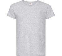 Fruit of the Loom Girls Childrens Valueweight Short Sleeve T-Shirt (Heather Grey) Cotton - Size 7-8Y