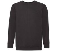 Fruit of the Loom Girl's Classic Drop Shoulder Sweatshirt in Black | Size: 7-8 Years Fruit Of The Loom Black 7-8 Years