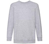 Fruit of the Loom Girl's Classic Drop Shoulder Sweatshirt in Grey | Size: 9 Years Fruit Of The Loom Grey 9 Years