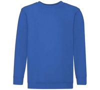 Fruit of the Loom Girl's Classic Drop Shoulder Sweatshirt in Royal | Size: 3-4 Years Fruit Of The Loom Royal 3-4 Years