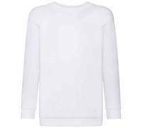 Fruit of the Loom Girl's Classic Drop Shoulder Sweatshirt in White | Size: 5-6 Years Fruit Of The Loom White 5-6 Years
