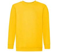 Fruit of the Loom Girl's Classic Drop Shoulder Sweatshirt in Yellow | Size: 12-13 Years Fruit Of The Loom Yellow 12-13 Years