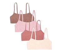 Fruit of the Loom Girls' Spaghetti Strap Sports Bra, Light Nude/Blush/Desert Dusk/Sweet Tea, 36