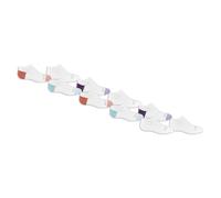 Fruit of the Loom Girl's Little Everyday Active Cushioned No Show Sock-6 Pair Pack White 10.5-4