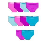 Fruit of the Loom Girl's Seamless Underwear Multipack, Brief-10 Pack-Assorted, 14-16