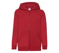 Fruit of the Loom Hooded Sweatshirt Jacket in Red | Size: 9-10 Years Fruit Of The Loom Red 9-10 Years
