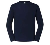 Fruit of the Loom Iconic 195 Long Sleeve Crew Neck Cotton T-Shirt Tee XS-5XL