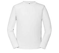 Fruit of the Loom Iconic 195 Long Sleeve Crew Neck Cotton T-Shirt Tee XS-5XL