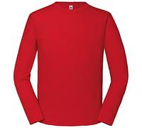Fruit of the Loom Iconic 195 Ringspun Premium Men's Long-Sleeved T-Shirt, red, XS