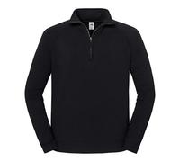 Fruit of the Loom Iconic Premium Zip Neck Sweat Black