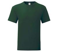 Fruit of the Loom iconic T-shirt, sizes S - 5XL, forest green, 3XL