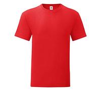 Fruit of the Loom iconic T-shirt, sizes S - 5XL, red, XXL