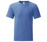 Fruit of the Loom iconic T-shirt, sizes S - 5XL, Retro Royal Blue Mottled, S