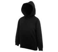 Fruit Of The Loom Kids Childrens Hoodie Hooded Sweatshirt Black 9-11 Years