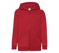 Fruit Of The Loom Kids Classic Hooded Sweat Jacket Girl Boys Plain Hood Pullover