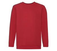FRUIT OF THE LOOM Kids Classic Set-in Sweatshirt Jumper SS201 (7/8 Years, Red)