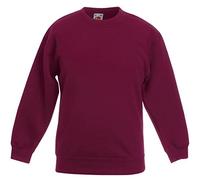 Fruit of the Loom Kids Drop Shoulder Sweatshirt Burgundy 14-15