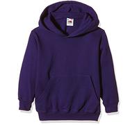 Fruit of the Loom Kids' Hooded Sweatshirt - Purple - 8 Years