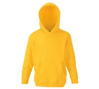 Fruit of the Loom Kids' Hooded Sweatshirt - Yellow - 10 Years