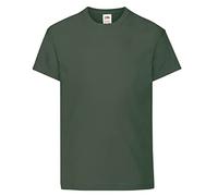 Fruit of the Loom Unisex Kid's Original T T-Shirt, Bottle Green, 7-8 Years