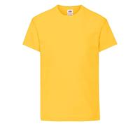 Fruit of the Loom Unisex Kid's Original T T-Shirt, Sunflower, 7-8 Years