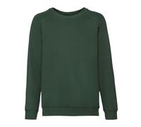 Fruit of the Loom Kids Unisex Childrens/Kids Classic Raglan Sweatshirt (Bottle Green) - Size 5-6Y