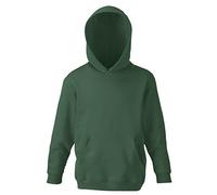 Fruit of the Loom Kids Unisex Classic Hoodie Bottle Green 5-6 Years 280gsm Single Jersey