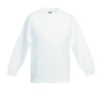 Fruit of the Loom Premium 70 30 Sweatshirt in White | Size: 3-4 Years Fruit Of The Loom White 3-4 Years