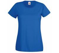 Fruit Of The Loom Ladies Fit Valueweight Colours Short Sleeve Cotton T-Shirt Blue