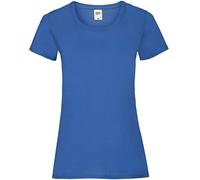 Fruit of the Loom Ladies Fit Valueweight Colours Short Sleeve Cotton T-Shirt, Blue - Royal blue, Medium