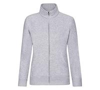 Fruit of the Loom Ladies Lady-Fit Fleece Parka Jacket - Heather Grey - S