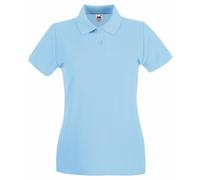 Fruit of the Loom Women's Polo Shirt multicolour Sky Blue Large