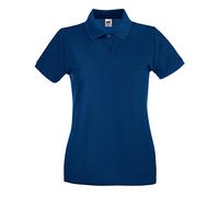Fruit of the Loom Ladies Lady-Fit Premium Short Sleeve Polo Shirt (L) (Navy)