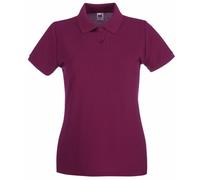 Fruit of the Loom Ladies Lady-Fit Premium Short Sleeve Polo Shirt (M) (Burgundy)