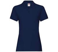 Fruit of the Loom Ladies Lady-Fit Premium Short Sleeve Polo Shirt (S) (Navy)