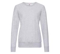 Fruit of the Loom Ladies Lightweight Raglan Sweatshirt Unbrushed Casual Jumper
