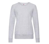 Fruit of the Loom Ladies Lightweight Raglan Sweatshirt Unbrushed Fleece