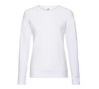 Fruit of the Loom Ladies Lightweight Raglan Sweatshirt Unbrushed Fleece Jumper