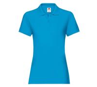 Fruit Of The Loom Ladies Premium Polo Shirt Womens Short Sleeve Casual Workwear