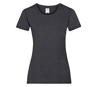 Fruit of the Loom Ladies/Womens Lady-Fit Valueweight Short Sleeve T-Shirt (M) (Dark Heather)