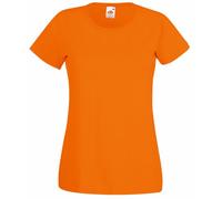 Fruit of The Loom Ladies/Womens Lady-Fit Valueweight Short Sleeve T-Shirt (M) (Orange)
