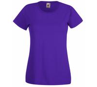(M, Purple) Fruit Of The Loom Ladies/Womens Lady-Fit Valueweight Short Sleeve T-Shirt (Pack Of 5)