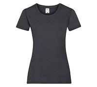 Fruit of the Loom Ladies/Womens Lady Fit Valueweight Short Sleeve T Shirt (XS) (Dark Heather)