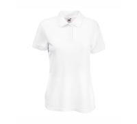 Fruit of the loom Lady-Fit 65-35 Womens Polo T-Shirt - Medium - White