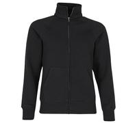 Fruit of the Loom Ladies/Womens Lady-Fit Fleece Sweatshirt Jacket (XS) (Black)