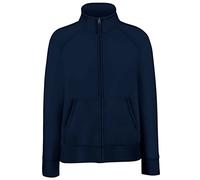 Fruit of the Loom Lady-Fit Fleece Sweatshirt Jacket - Deep Navy - S