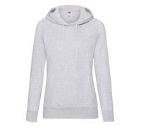 Fruit of the Loom Lady Fit Hooded Sweatshirt Heather Grey S